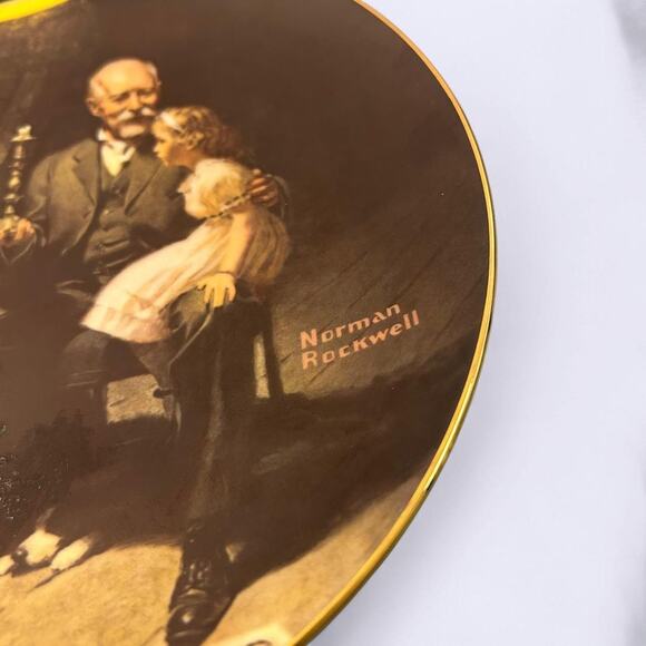 VTG Norman Rockwell Plate Grandpa's Treasure Chest Plate 180192 General Electric - Picture 2 of 4
